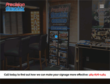 Tablet Screenshot of precisiongraphix.net